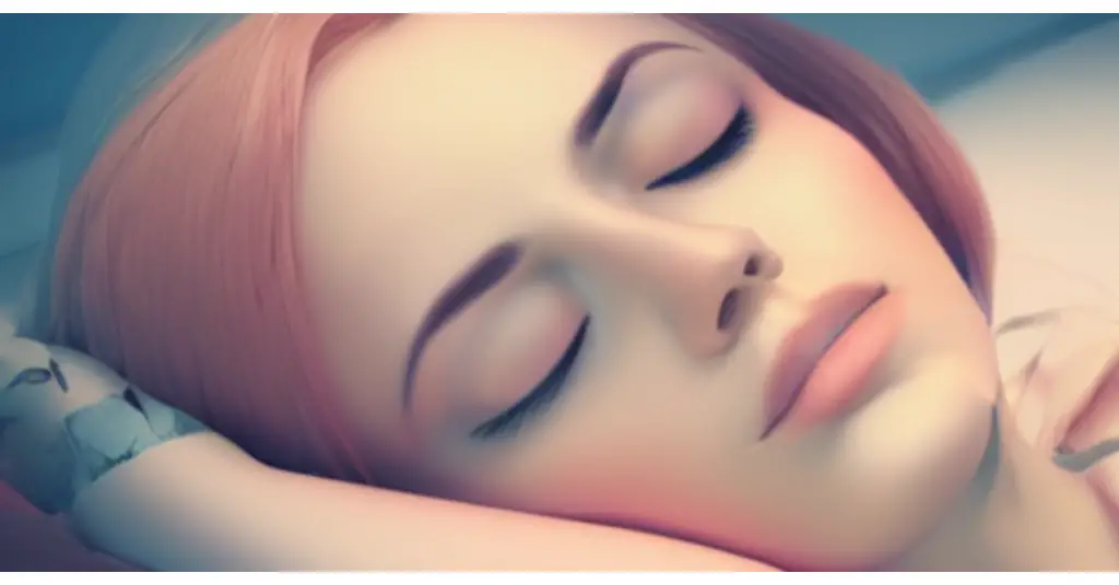 An attractive woman sleeping